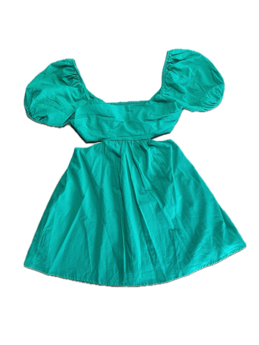 Petal And Pup Jeanelle Bust Pleat Cutout Mini Dress Green Medium